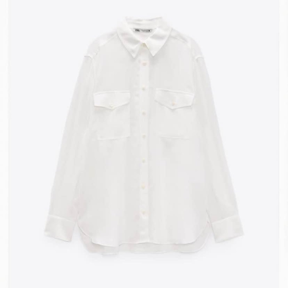 Zara xs white button down